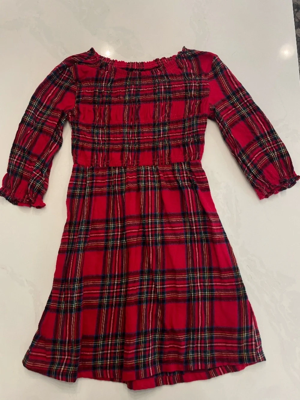 Christmas Winter plaid red dress